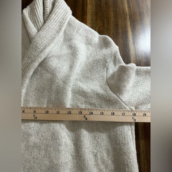 WHITE WARREN Wool Blend Cardigan Sweater Shawl Collar Snap Front Pockets Small - Picture 5 of 8
